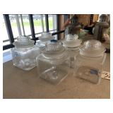 5 - Clear Glass Canisters
