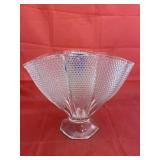 Clear Glass Fan Vase