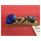 11-Hole Wood Riser w/Mini Figurines
