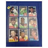 1963 Topps Baseball Sheet