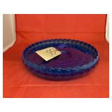 Fenton Colonial Blue Thumbprint Bowl