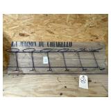 Metal/Wood Wall Wine Holder 36"x12"