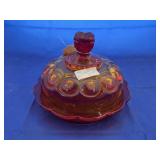 Cadmium Moon & Stars Covered Butter Dish