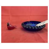 Fenton Cobalt Blue Thumbprint Ash Tray