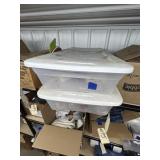 2 Totes w/Assorted Holiday Dï¿½cor