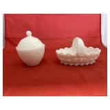 Westmoreland Milk Glass Basket - Avon Dish