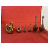 6 Pcs - Metal Bird Figures