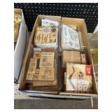 Box of Assorted Rubber Stamps