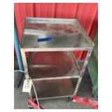 3-Tiered Rolling Stainless Steel Rack