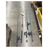 5 - Assorted Fishing Rods - some w/reels