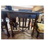 2-Drawer Hall Table Wood/Metal 31"x18"x30"