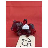 Fenton Ruby Cadmium Reclining Bear