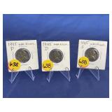 1945-P-D-S War Nickels