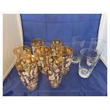 7 - Janette Marigold Glass Tumblers & More