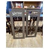 2 Pcs - Metal Wall Dï¿½cor 16"x37"