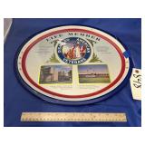 Life Member Veterans Oval Metal Tray 18"