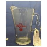 Old Milwaukee Heavy Glass Beer Pitcher