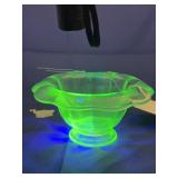 Vintage Green Depression Uranium Glass Bowl