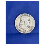 1957-D Benjamin Half Dollar 90% Silver