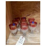 8 - Indiana Glass Goblets & Tumblers