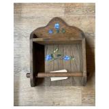 Painted Wood Shelf/Towel Rod 13"x19"x6"