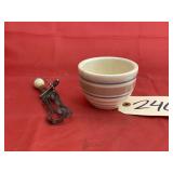 Salt Glazed Bowl w/Mini Hand Mixer