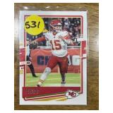 Patrick Mahomes 2020 Panini Donruss Football Card