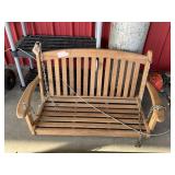 Wooden Hanging Swing Bench 48"L