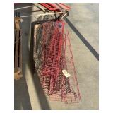 Pile of Red Peg Shelves 48"x7"x7"