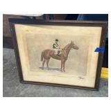 Man O War Original Etching Circa 1930