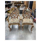 Pair Wood/Upholstered Chairs
