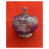 Weishar Blue Carnival Moon & Stars Candy Dish