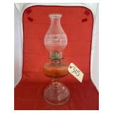 Clear Glass Oil Lamp w/Chimney