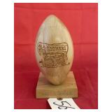 OU Wooden Football on Stand