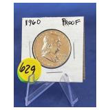 1960 Proof Franklin Silver Half Dollar