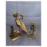 2 - Small Metal Hardware Figurines