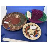 Woven Bowls & Plate