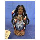 Painted Native American Sculpture