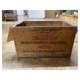 Wooden Western World Champion Ammo Crate