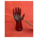 Boron Nitrate Red Glass Ring Stand