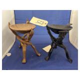 2 - Small Wooden Bowls and Holders