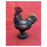 Fenton Amethyst Glass Painted Rooster