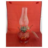 Red Oil Lamp w/Chimney