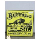 Buffalo Motor Oil Metal Single Sided Sign 17'x17'