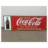 Coca Cola Metal Single Sided Sign 28'x10'