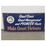 Pioneer Dairy Metal Single Sided Sign 30'x14'