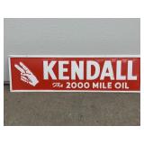 Kendall Motor Oil Metal Single Sided Sign 28'x8'