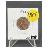 1955 S Wheat Penny BU.