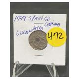 1949 Spain 50 Centimos Uncirculated.