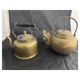 2 - Brass Teapots